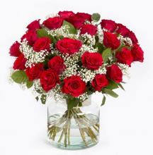 24 Red Roses Vase